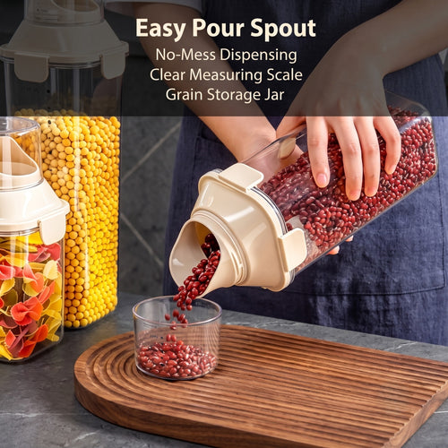 Flip Spout Airtight Dry Grain Storage Container Short