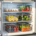 Stackable Clear Fridge Food Storage Bins