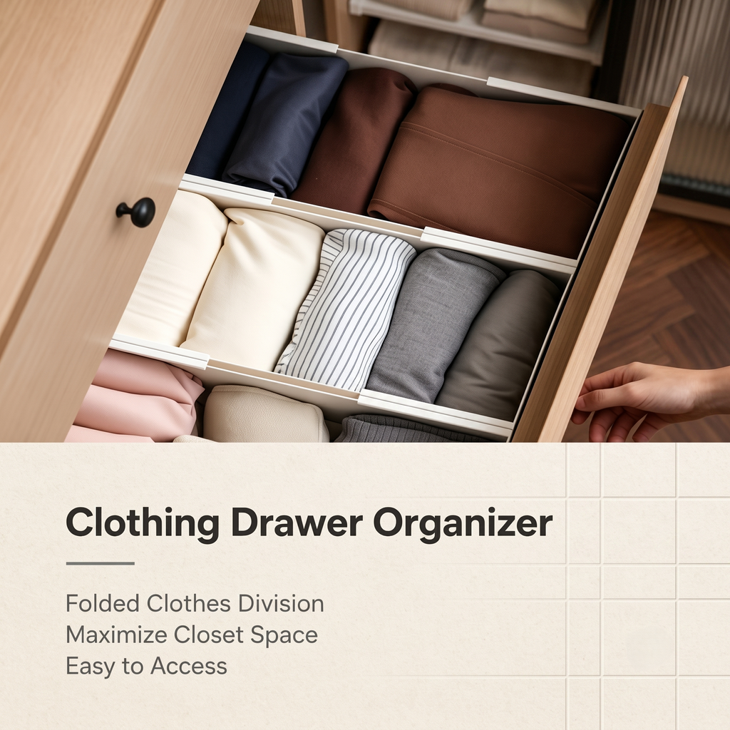 Adjustable Foldable Drawer Storage Organizer Bins