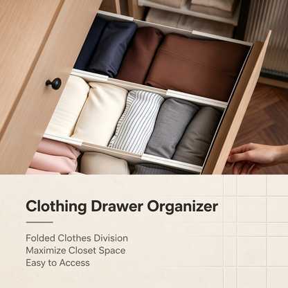 Adjustable Foldable Drawer Storage Organizer Bins