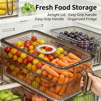 Stackable Clear Fridge Food Storage Bins