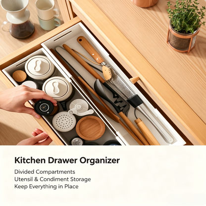 Adjustable Foldable Drawer Storage Organizer Bins