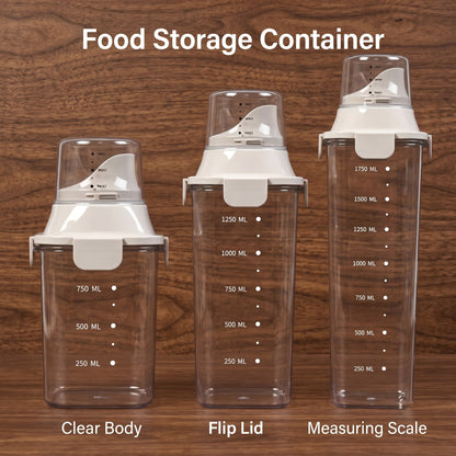Flip Spout Airtight Dry Grain Storage Container Short